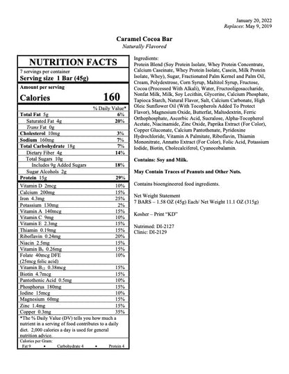 Caramel Cocoa Protein Bar