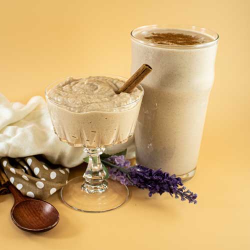 Cinnamon Swirl Protein Shake and Pudding